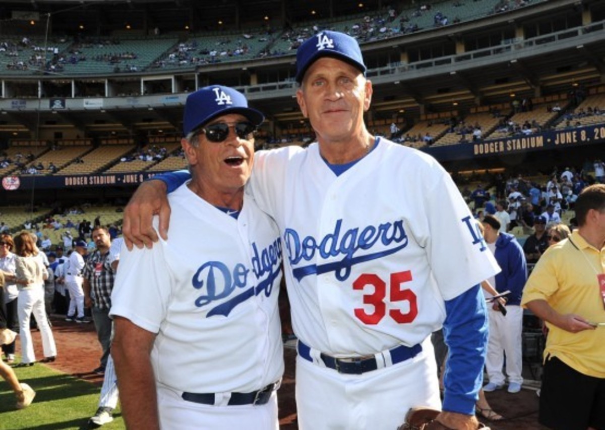 The old battery reunited: Steve Yeager with Bob Welch