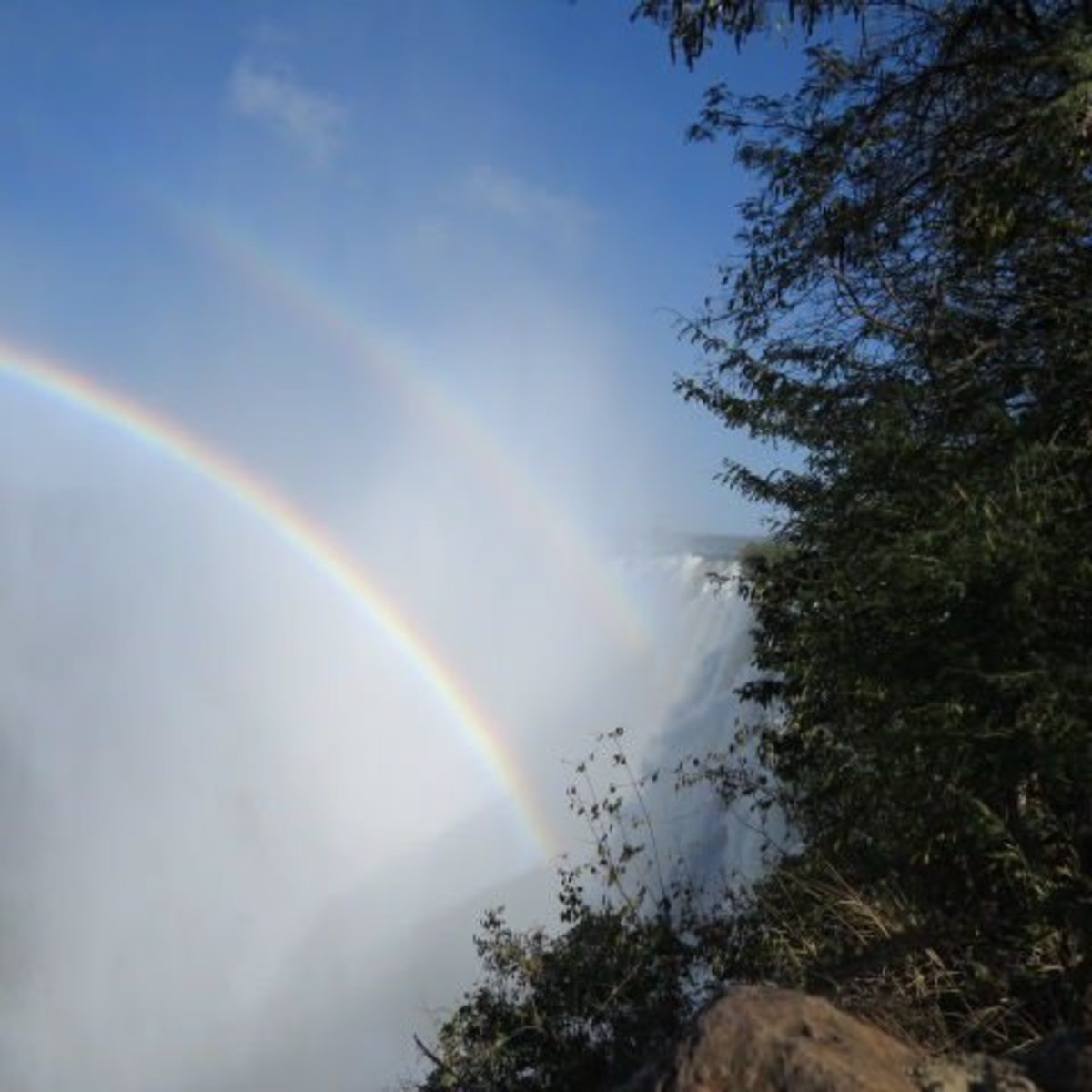 Beautiful Rainbows from the Mist Refraction
