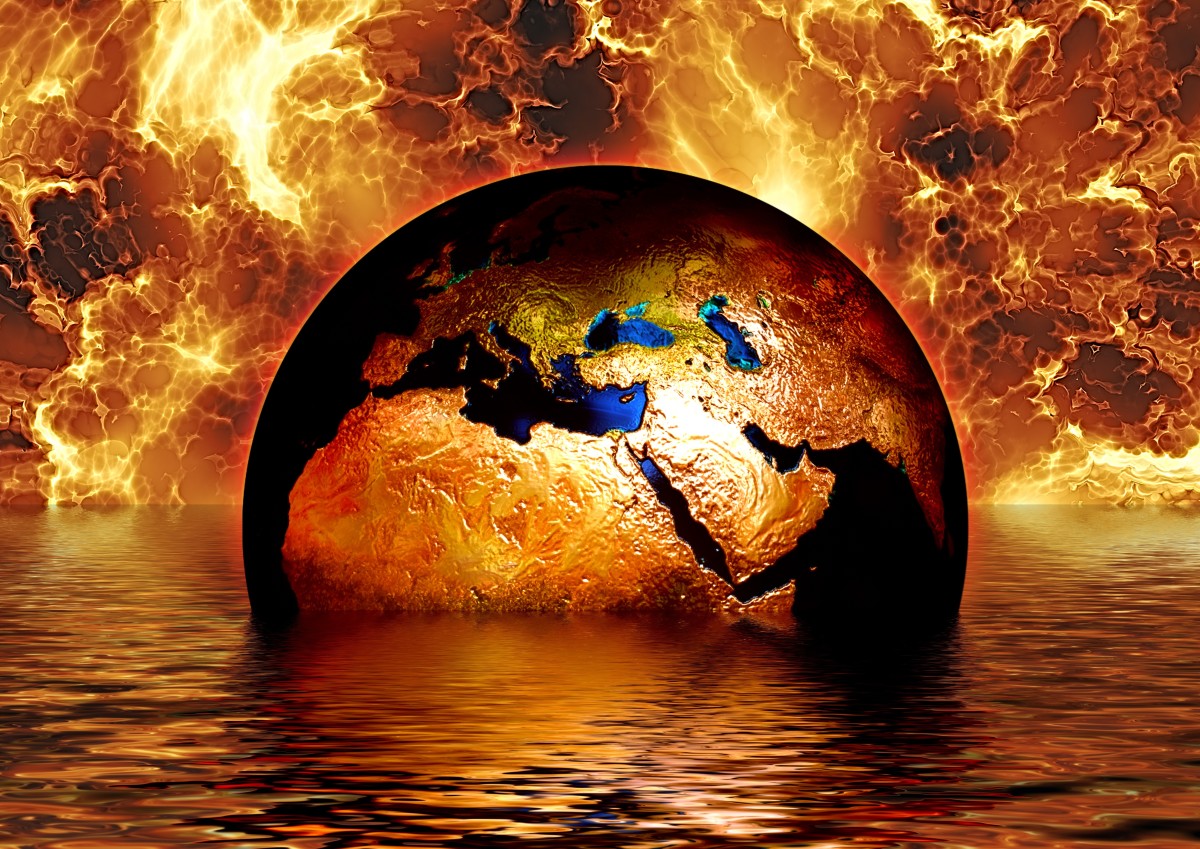 The drowning of the earth in a nuclear fireball