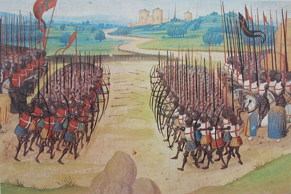 The Battle of Agincourt, 25th October 1415.