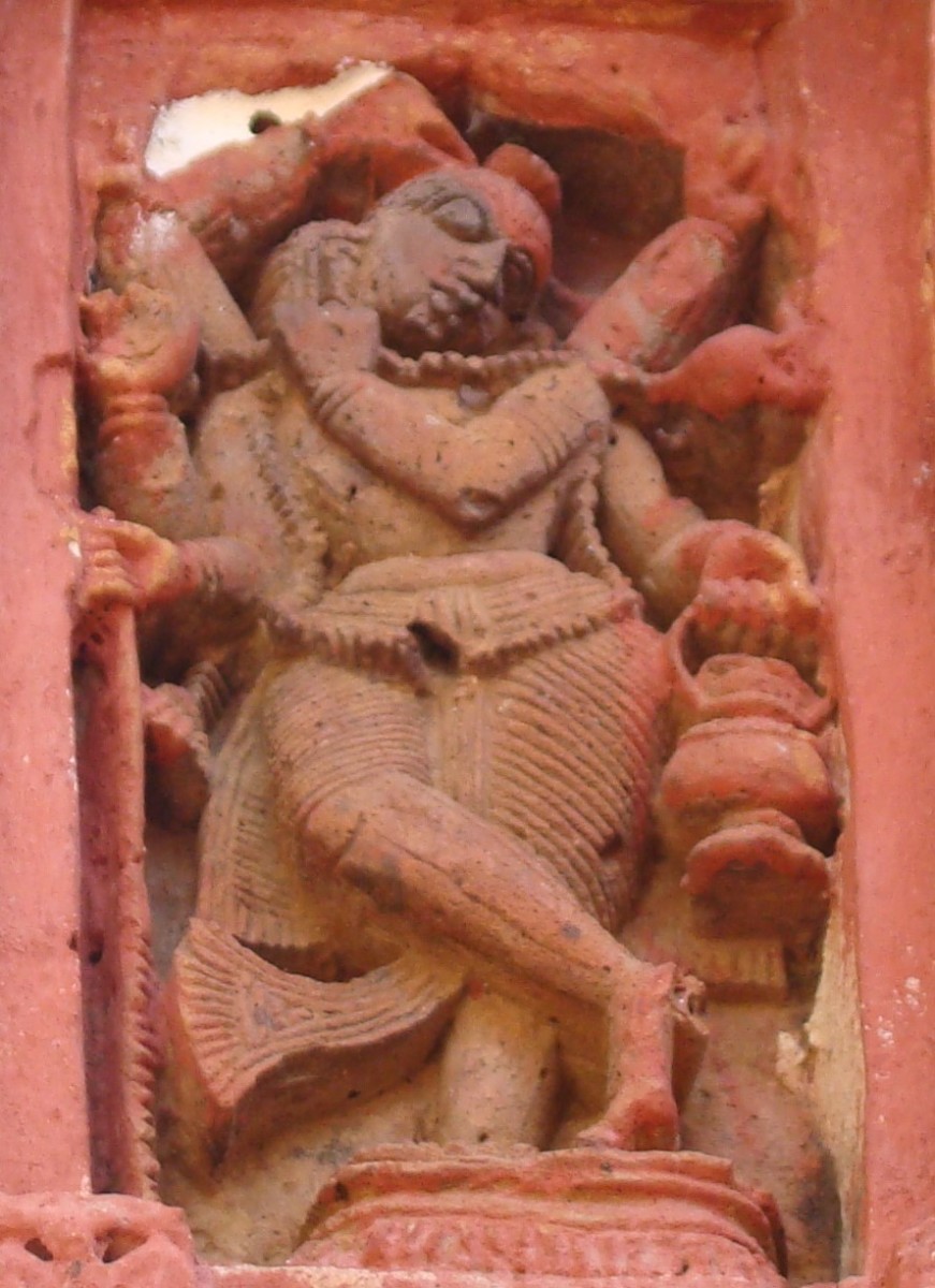 6-armed Gauranga; terracotta; Gopinath temple, Dasghara, district Hooghly