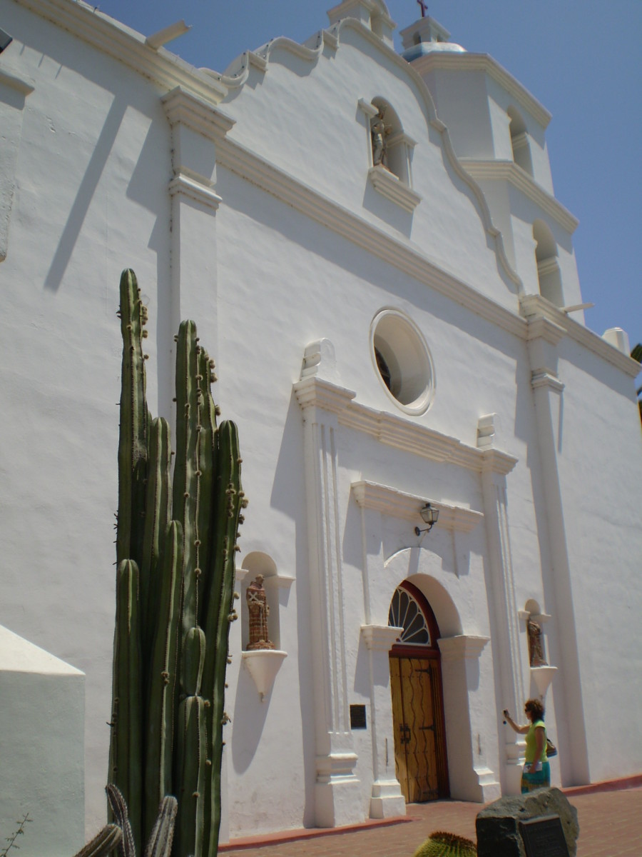 Mission San Luis de Franca in Oceanside, California, known as "King of Missions" because of its size. 