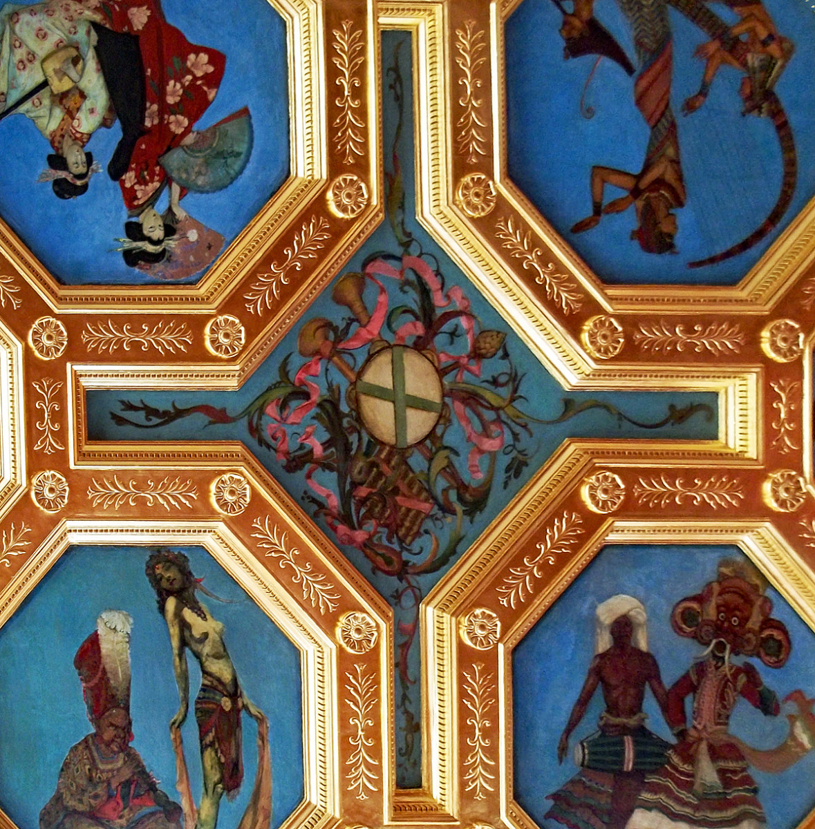 This is a photo of some of the artwork on the ceilings. 