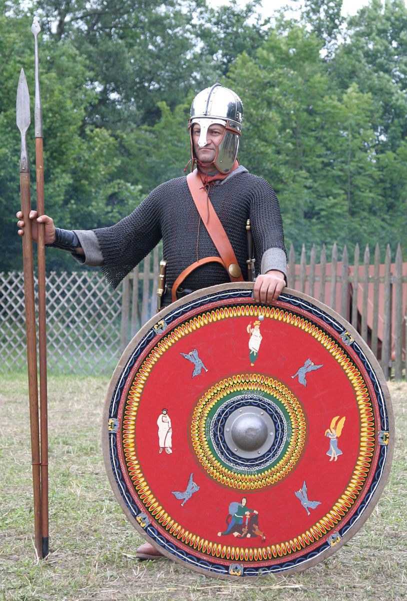 Reenactment of how a 4th century Roman infantrymen may have looked like