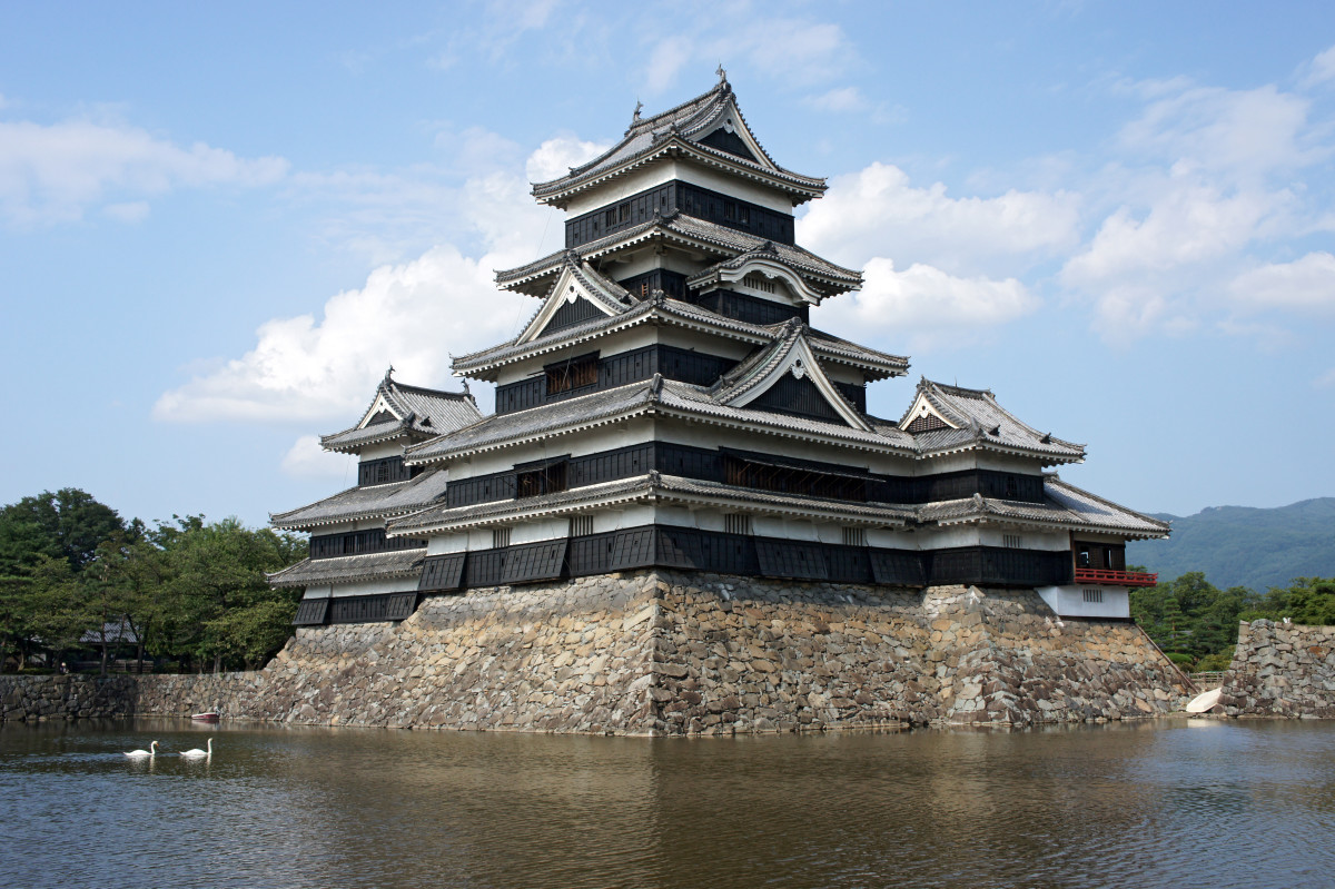 Matsumoto Castle in Japan. Ninja training prepared them well for infiltrating castles such as this, enabling them to swim through moats, scale walls, and avoid traps.
