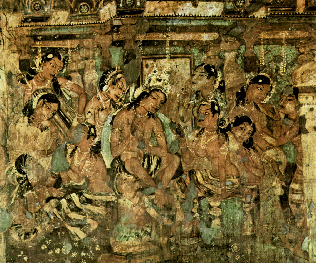 Buddhist artwork from the Ajanta caves