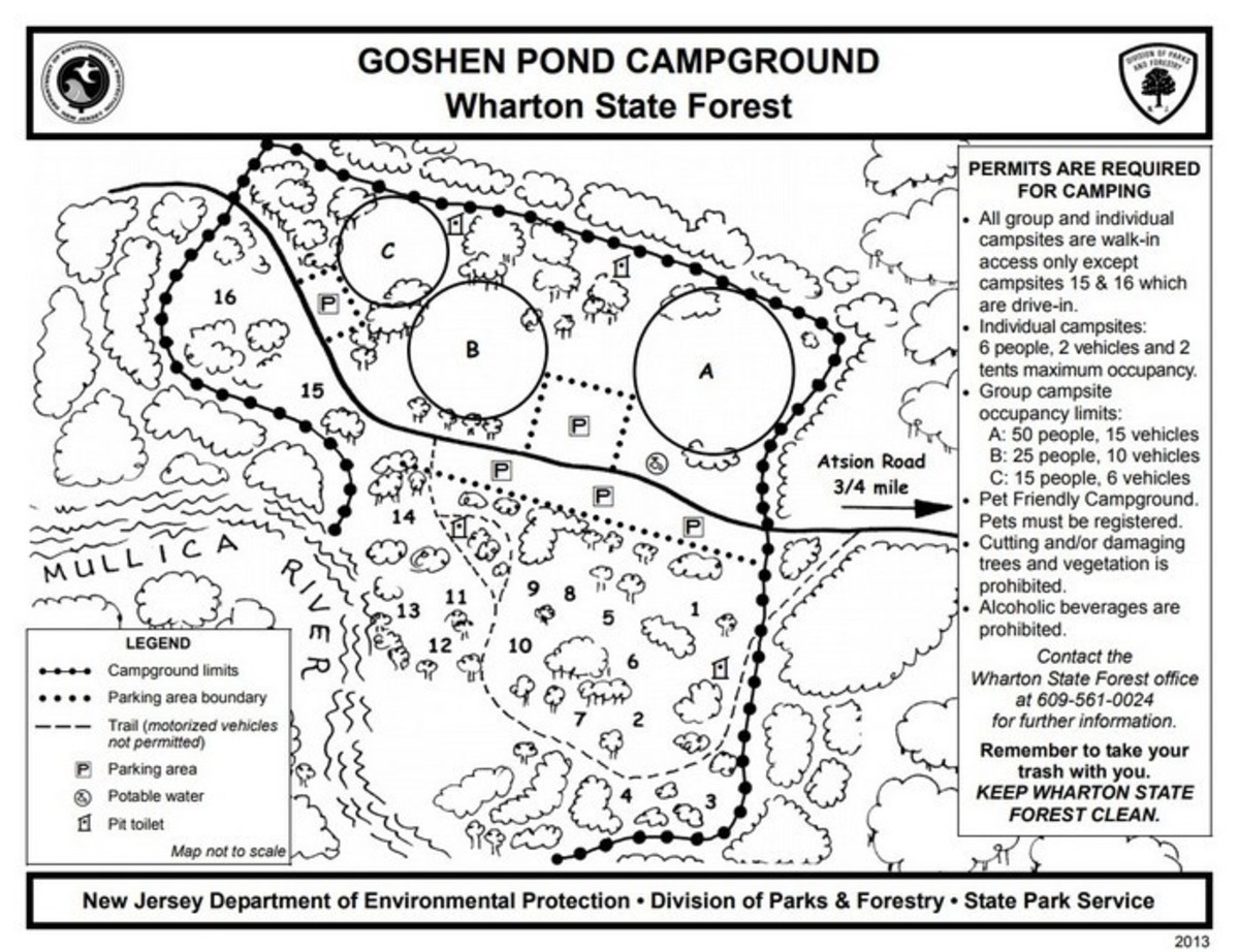 Map of Goshen Pond Campground 