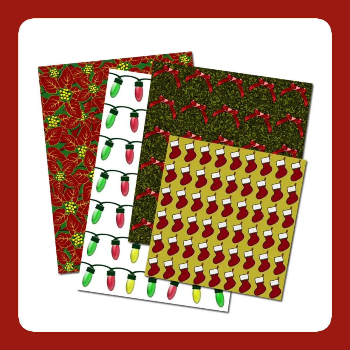 Printable Christmas Scrapbook Paper Patterns Frames HubPages