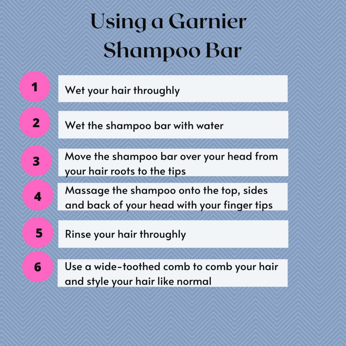 Instructions on how to use a shampoo bar.