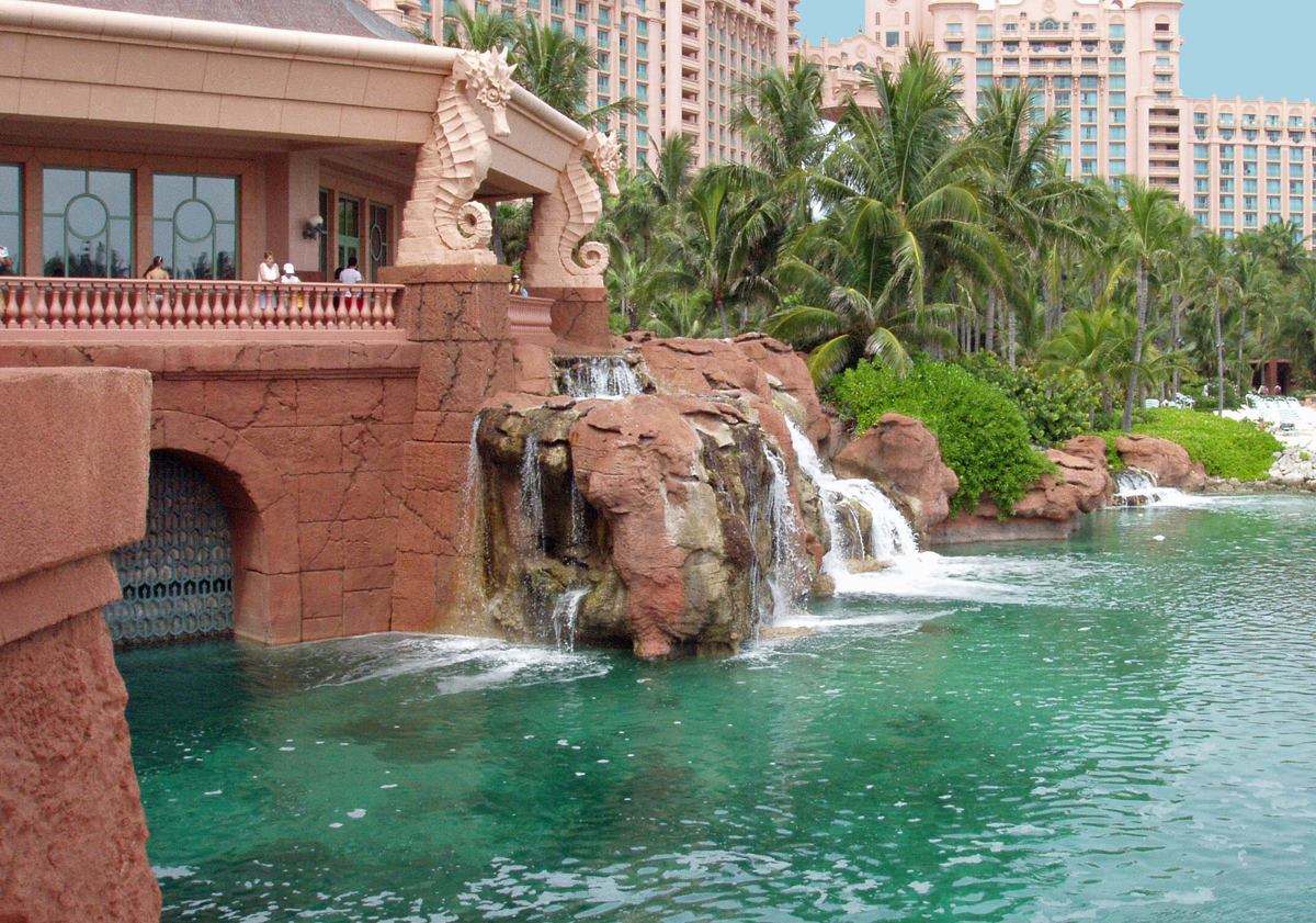Waterfall outside Atlantis.