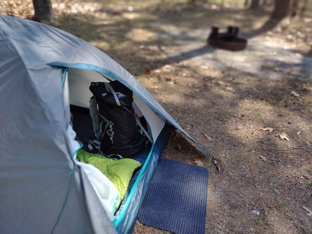 The Quechua MH100 2 Person Tent was successfully deployed in the field.