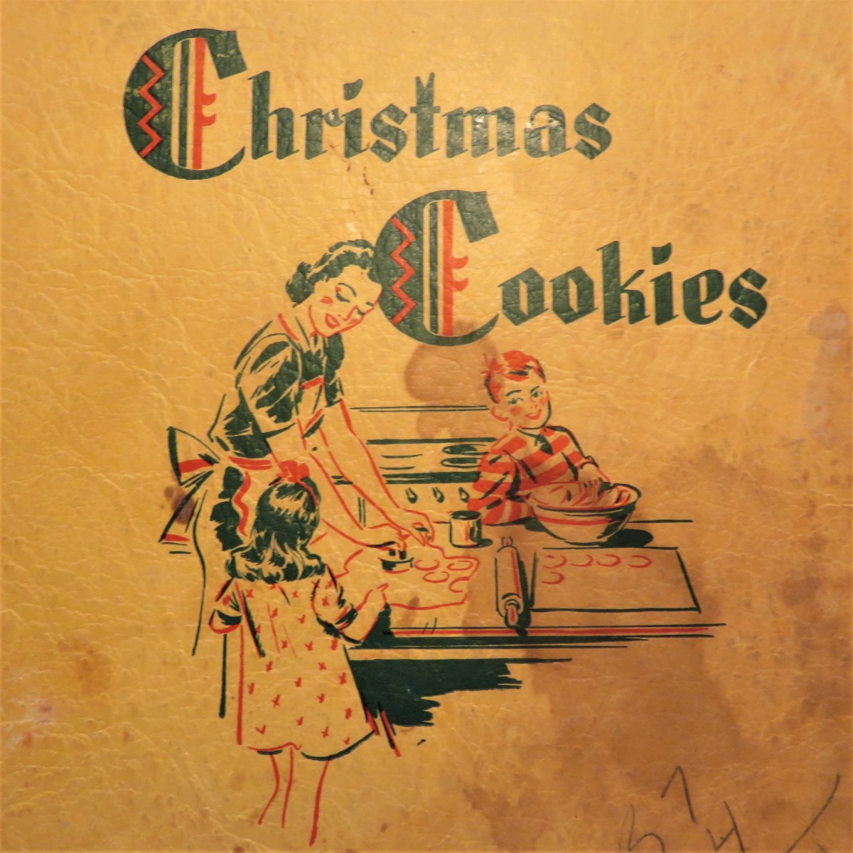 Cropped portion of the cover of this 1939 Christmas cookies booklet