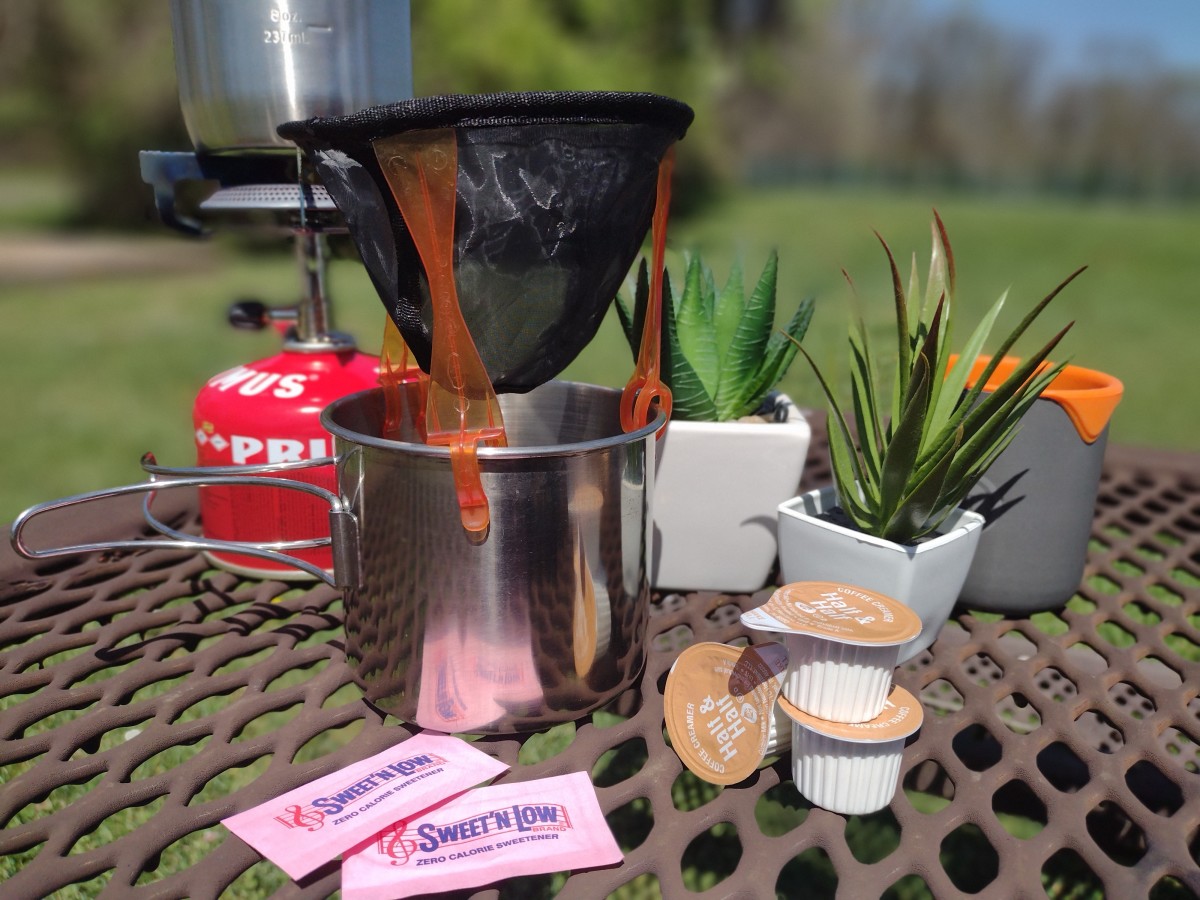 The GSI Outdoors Ultralight Java Drip Backpacking Coffee Maker weighs less than an ounce and is ready to brew your favorite coffee in seconds.