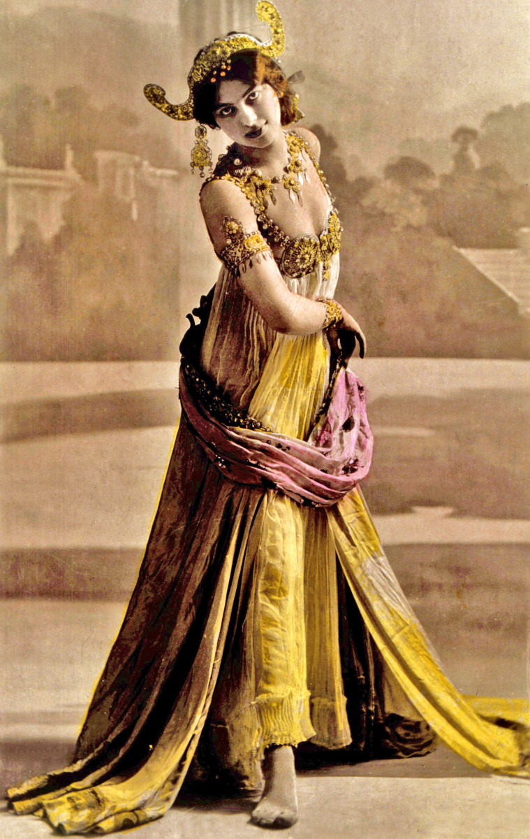 At the turn of the century a young, exotic striptease dancer was mesmerizing Europe with her titillating eastern-inspired dances. She called herself Mata Hari (“eye of the dawn” in the Malay language).