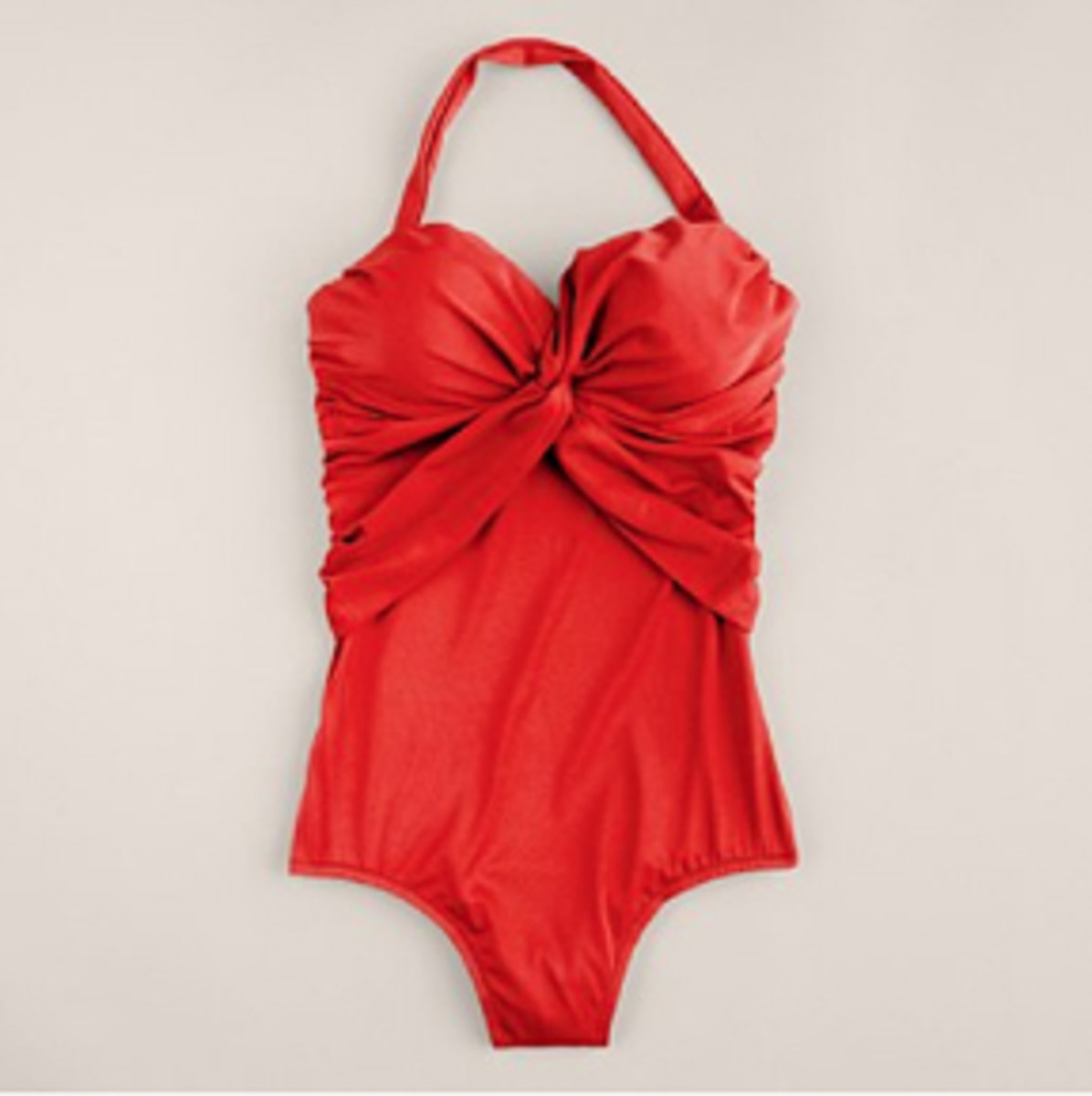 J-Crew red Greek twist one piece swimsuit
