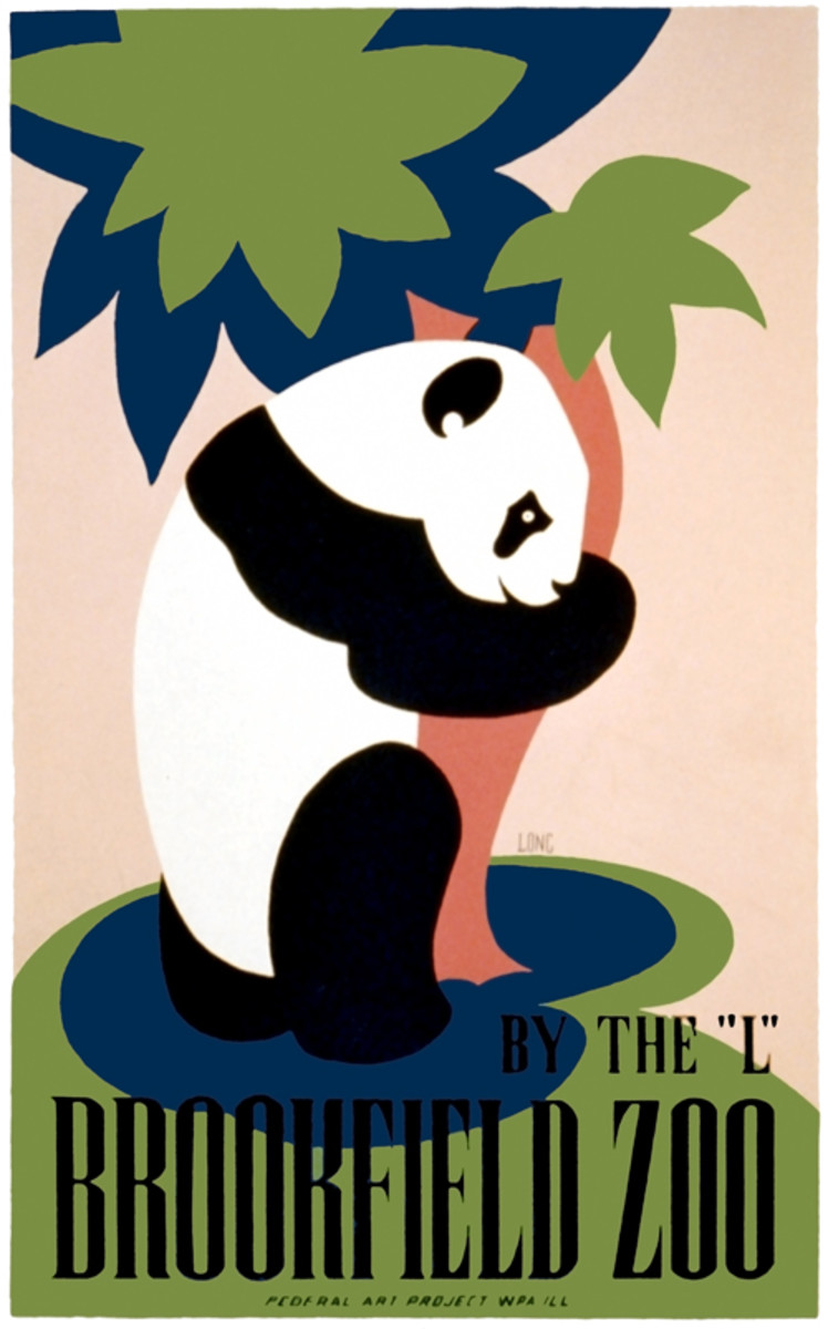 free cross stitch pattern another Panda Zoo poster
