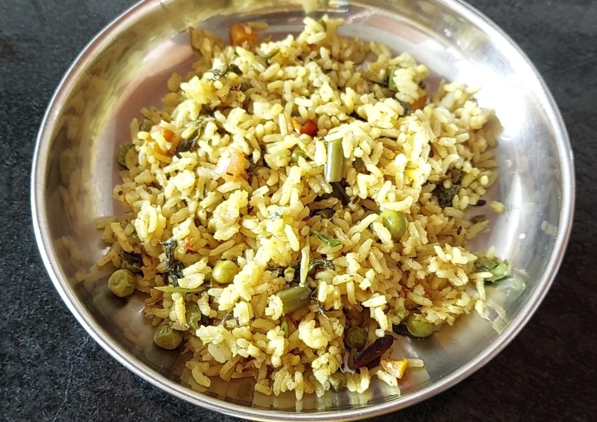 Vegetables pulao is ready to serve. Serve hot with salad or dal and enjoy.