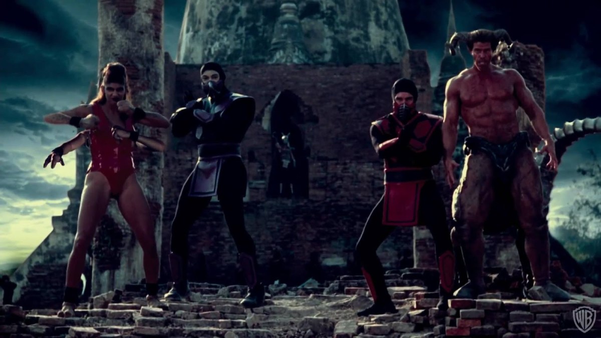 No, they're not cosplayers - this is the actual cast for 'Mortal Kombat: Annihilation'