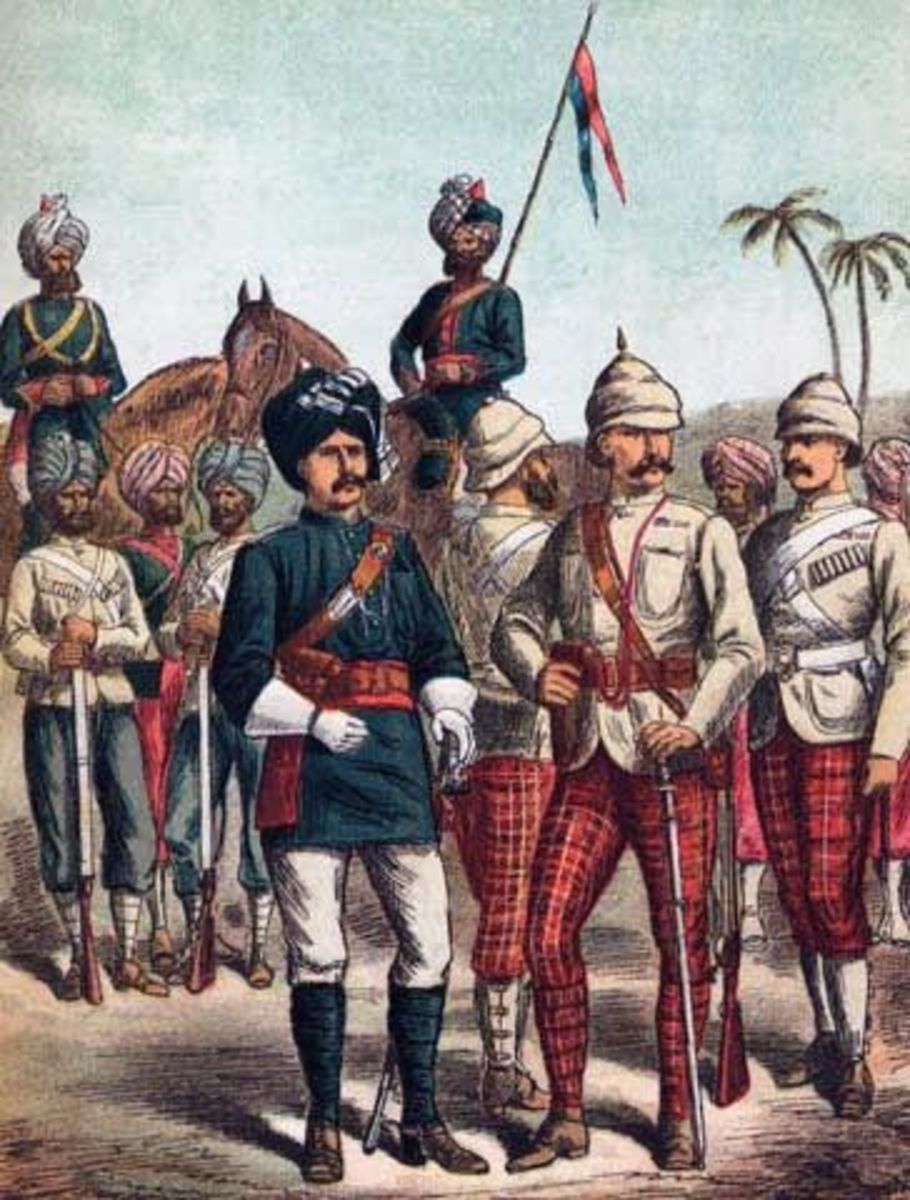 Indian army in action Egypt-Battle of  Tel El Kabir 1882