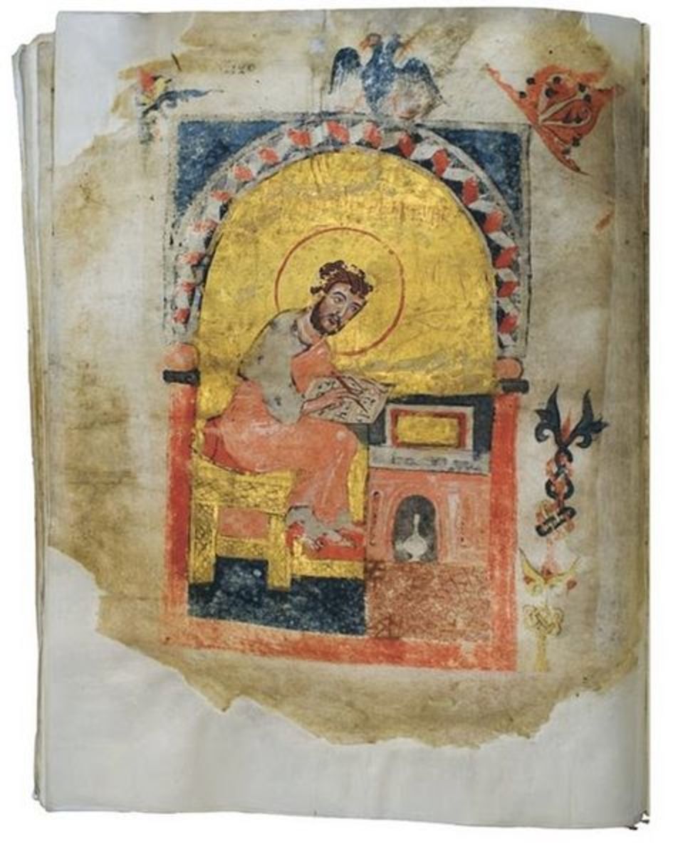 File: The Four Gospels from Bichvinta (12th Century).jpg Author Unknown