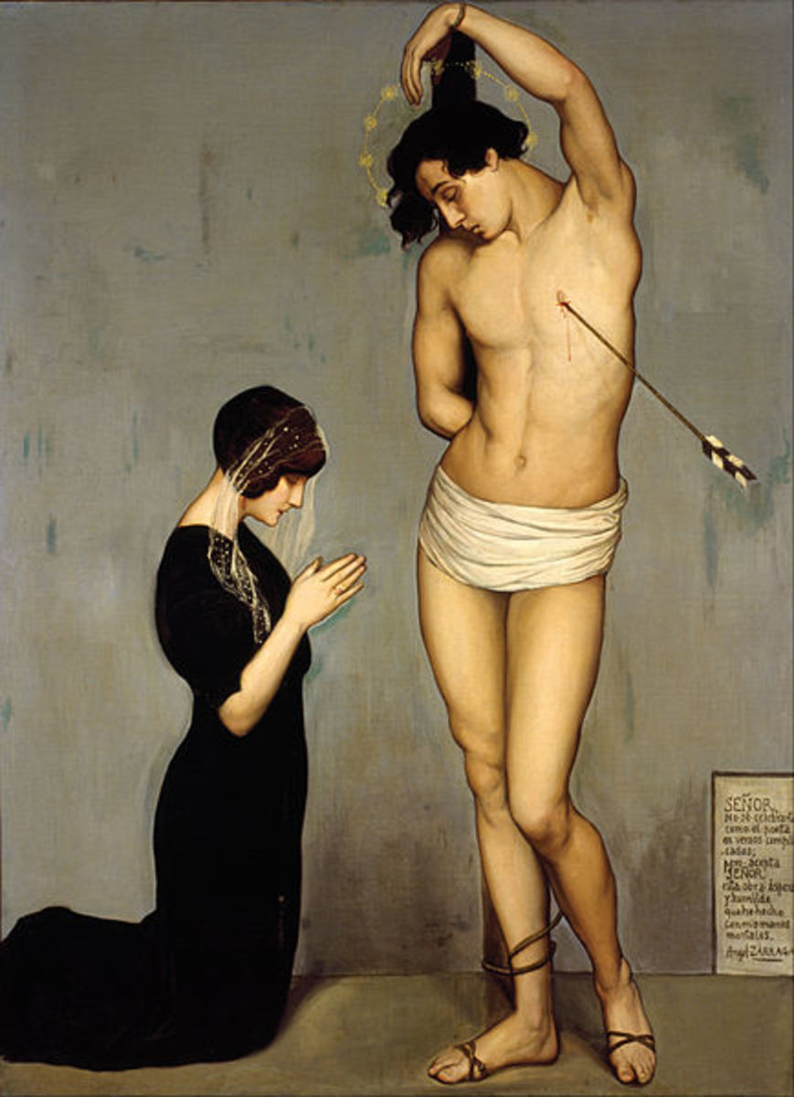 File:Angel Zarraga - Votice Offering (Saint Sebastian) - Google Art Project.jpg 1912