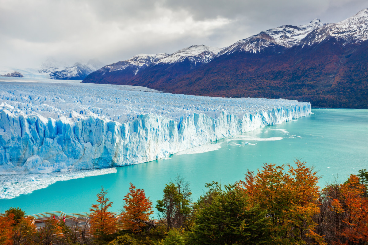 The Perito Moreno Glacier, located in the Los Glaciares National Park in Santa Cruz Province, Argentina.