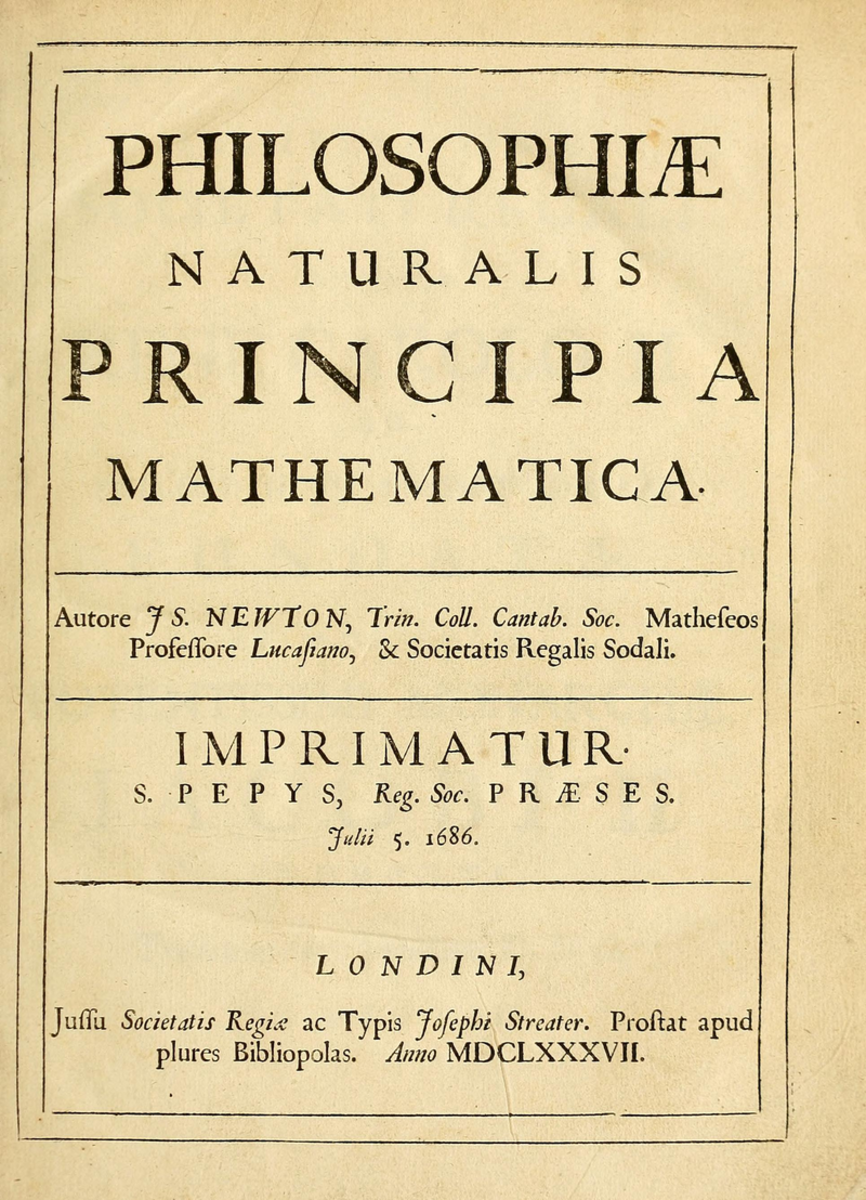 Title page from Newton’s Principia