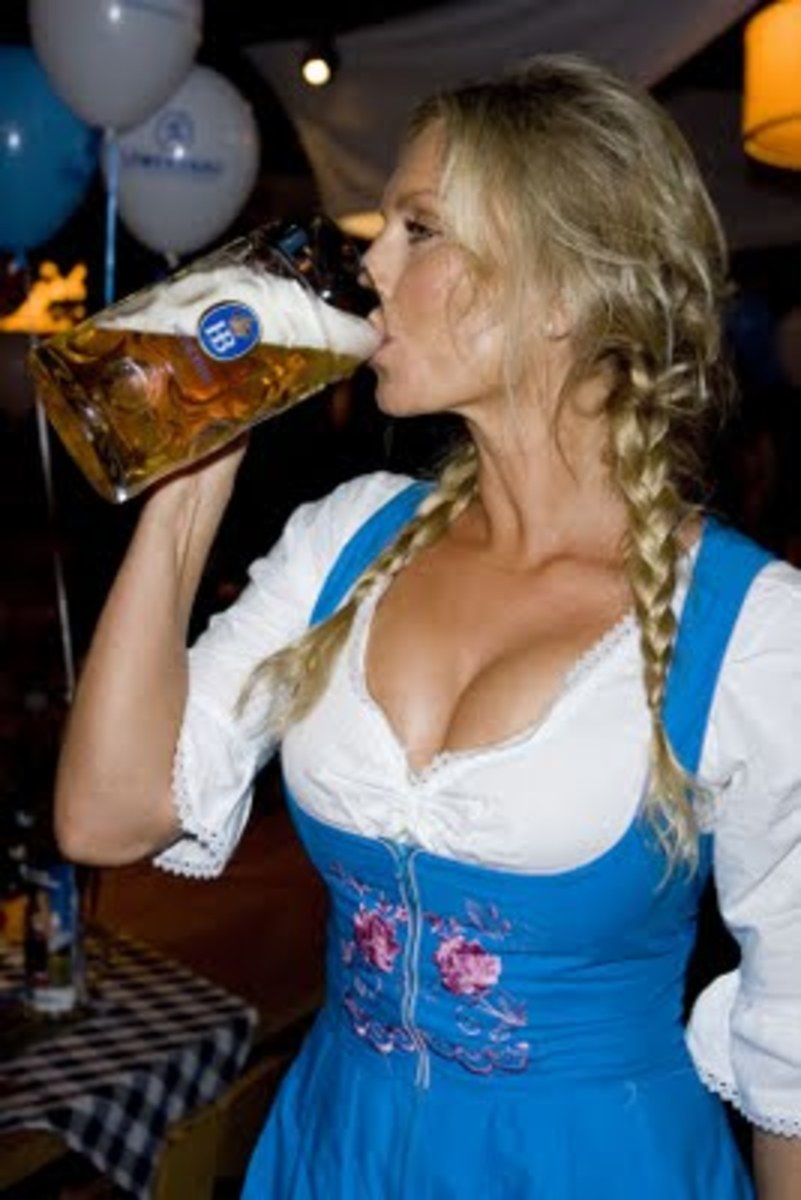 oktoberfest-girl, photo By bart_740, source Photobucket - Which is better for you? Beer or Red Wine