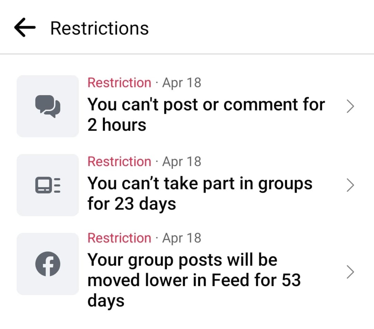 The one-week ban from Facebook was actually a nice little vacation. 