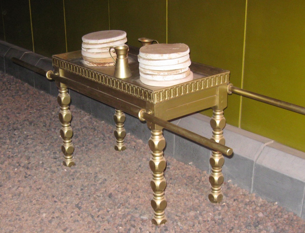 This is a replica of the Bread of the Presence table once found in the Temple.