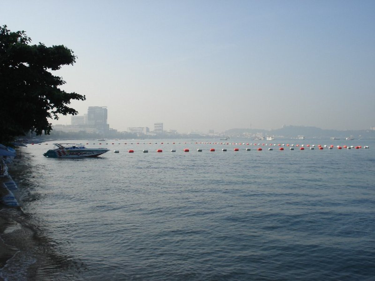 A View Across Pattaya Bay From the Start of the Coconut Bar