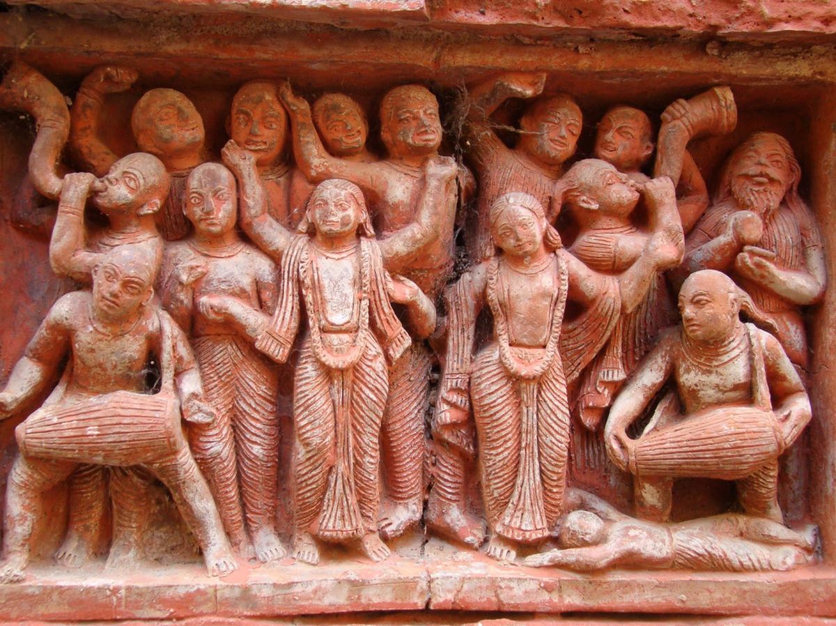 "Nagar Sankirtan"; terracotta; Gopinath temple; Dasghara; Hooghly