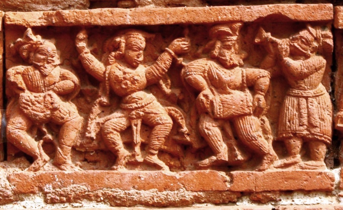 Dancer and musician; terracotta; Ramchandra temple; Guptipara; Hooghly