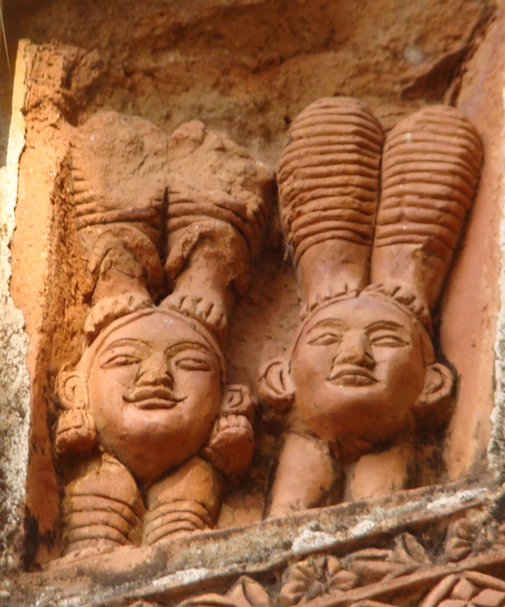 Acrobat; terracotta; Shiva temple; Bankati; Paschim Bardhaman