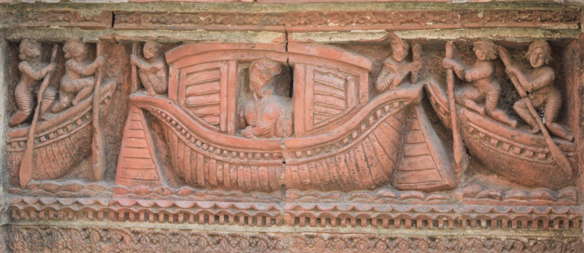 Boatmen; terracotta; shiva temple; Sribati; Purva Bardhaman