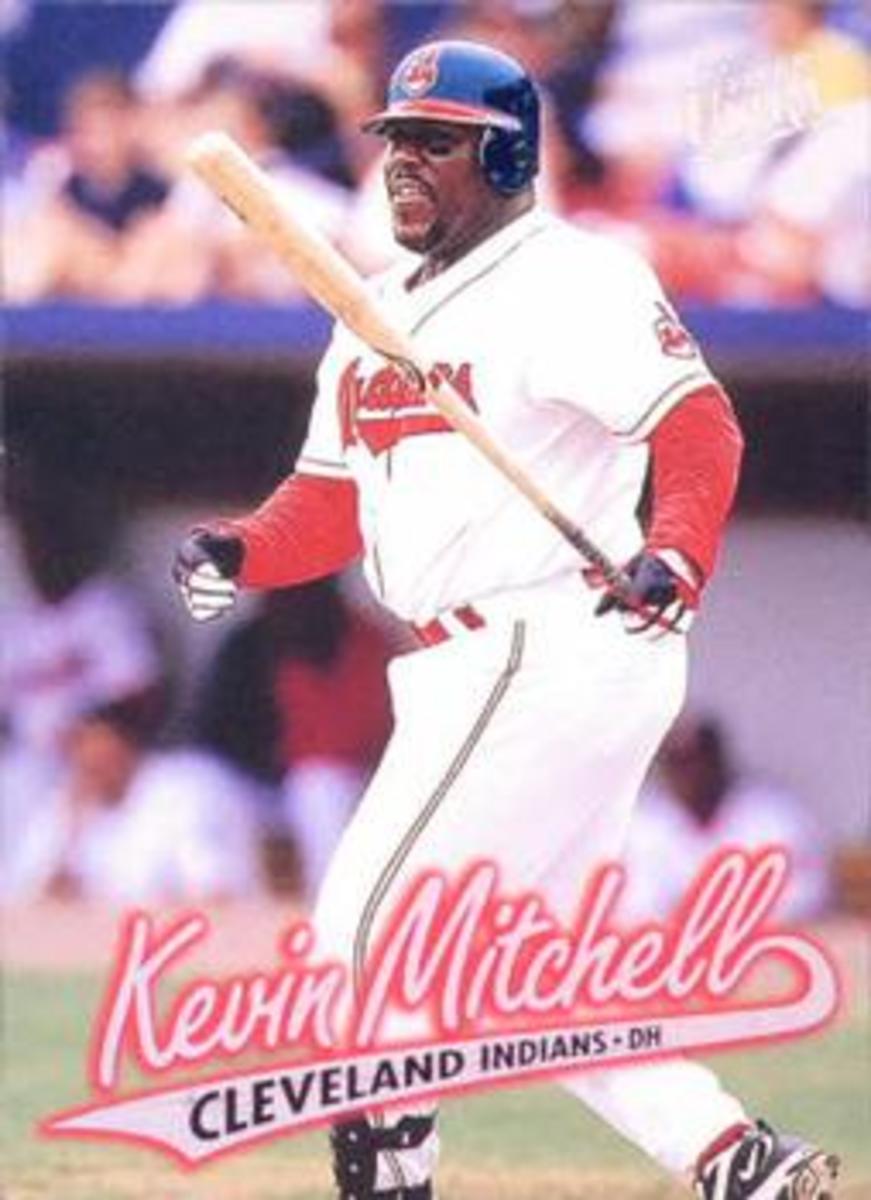 Kevin Mitchell is seen with the Cleveland Indians on his 1997 Ultra baseball card.