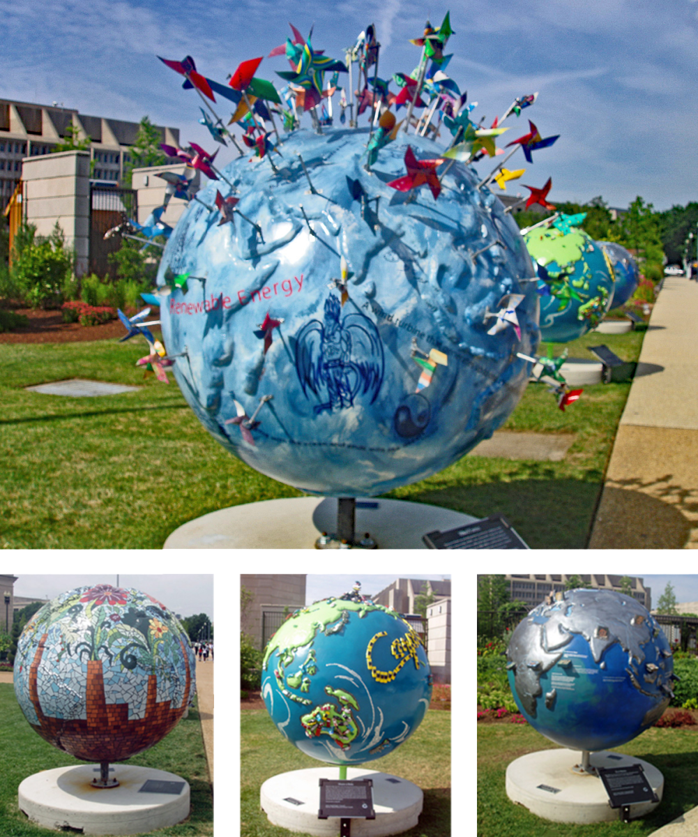 Cool Globes art exhibit outside of the National Botanic Garden in 2008. 