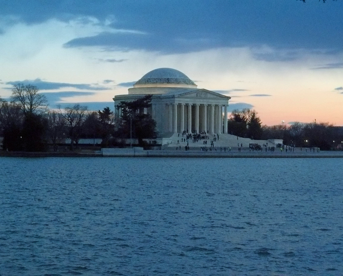 The Jefferson Memorial from across the Potomac 2013.