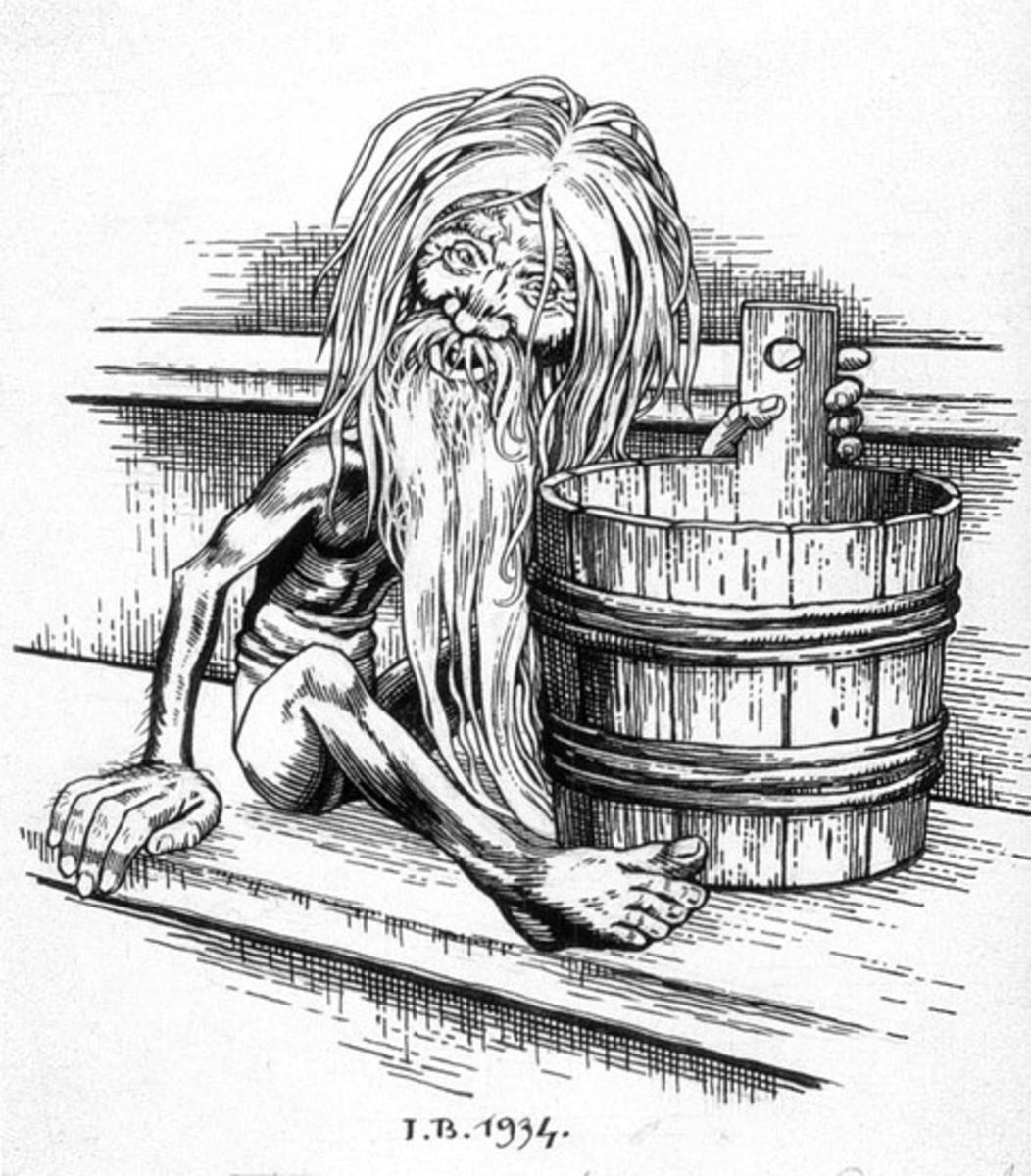 The Bannik is a quirky and unusual folklore character who haunts bathhouses. He upholds bathhouse etiquette and can become enraged by ill-behaved patrons.