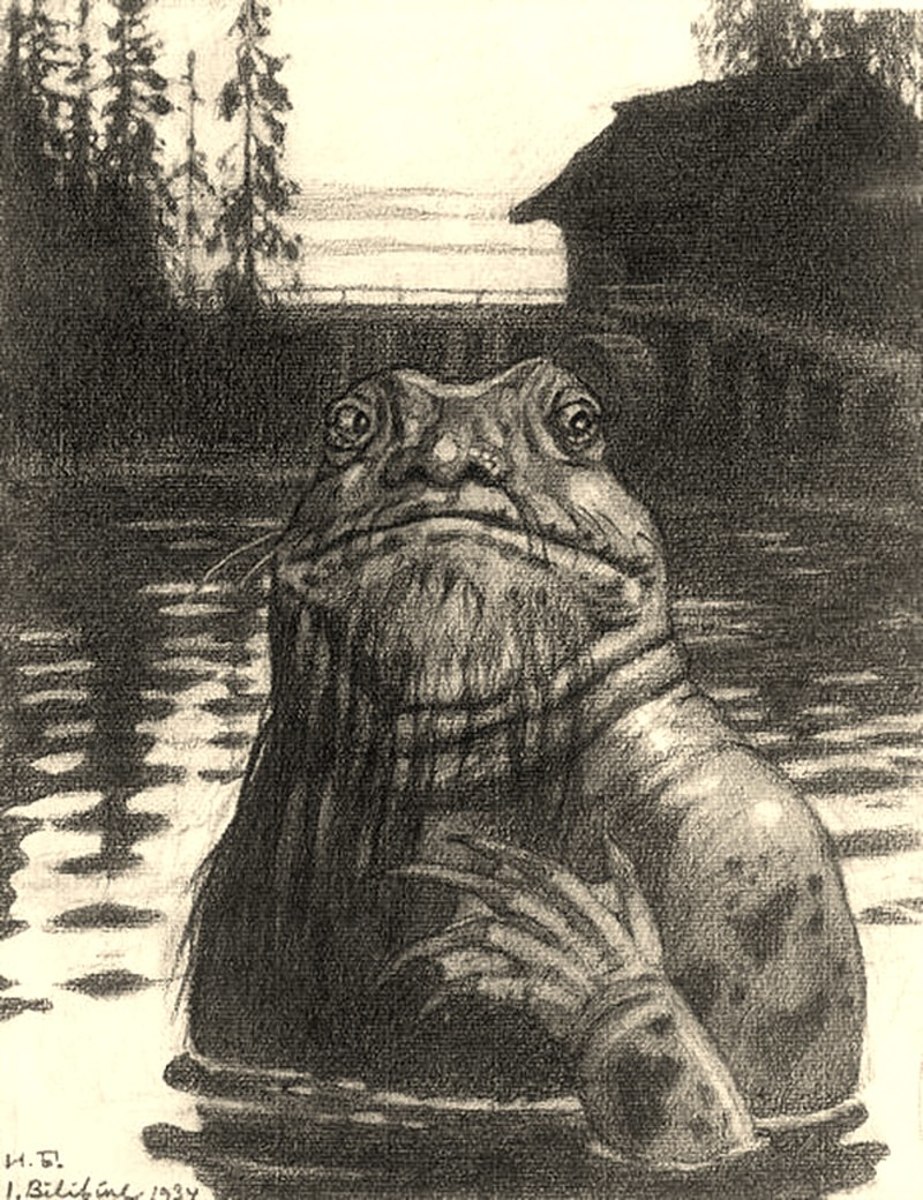 In depictions, the Vodyanoy appears to be part frog, part catfish, part human. Silly looks aside, this creature is one of the more malevolent and murderous from Slavic folklore.