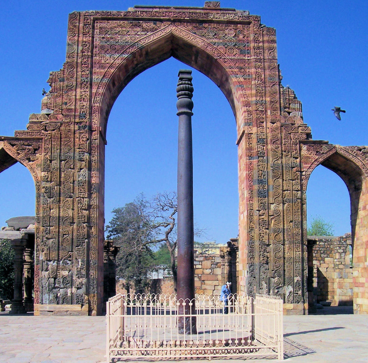 The Iron Pillar of Delhi has never rusted in the past 1600 years .