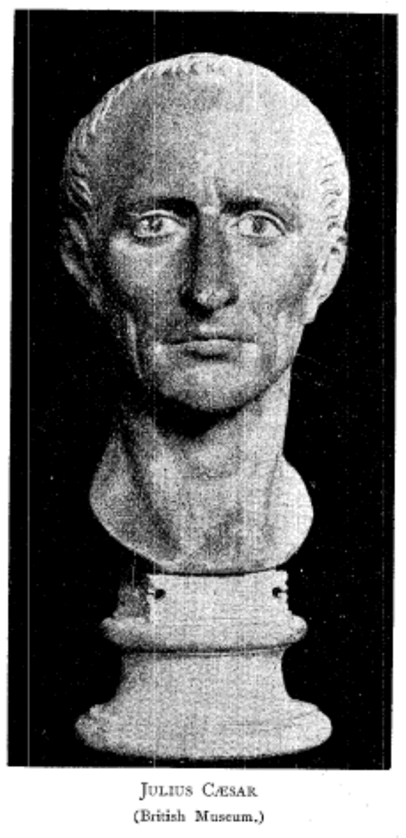 Julius Caesar's Bust at the British Museum, London. 