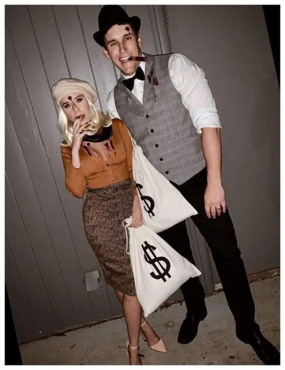 Burglar and money bag