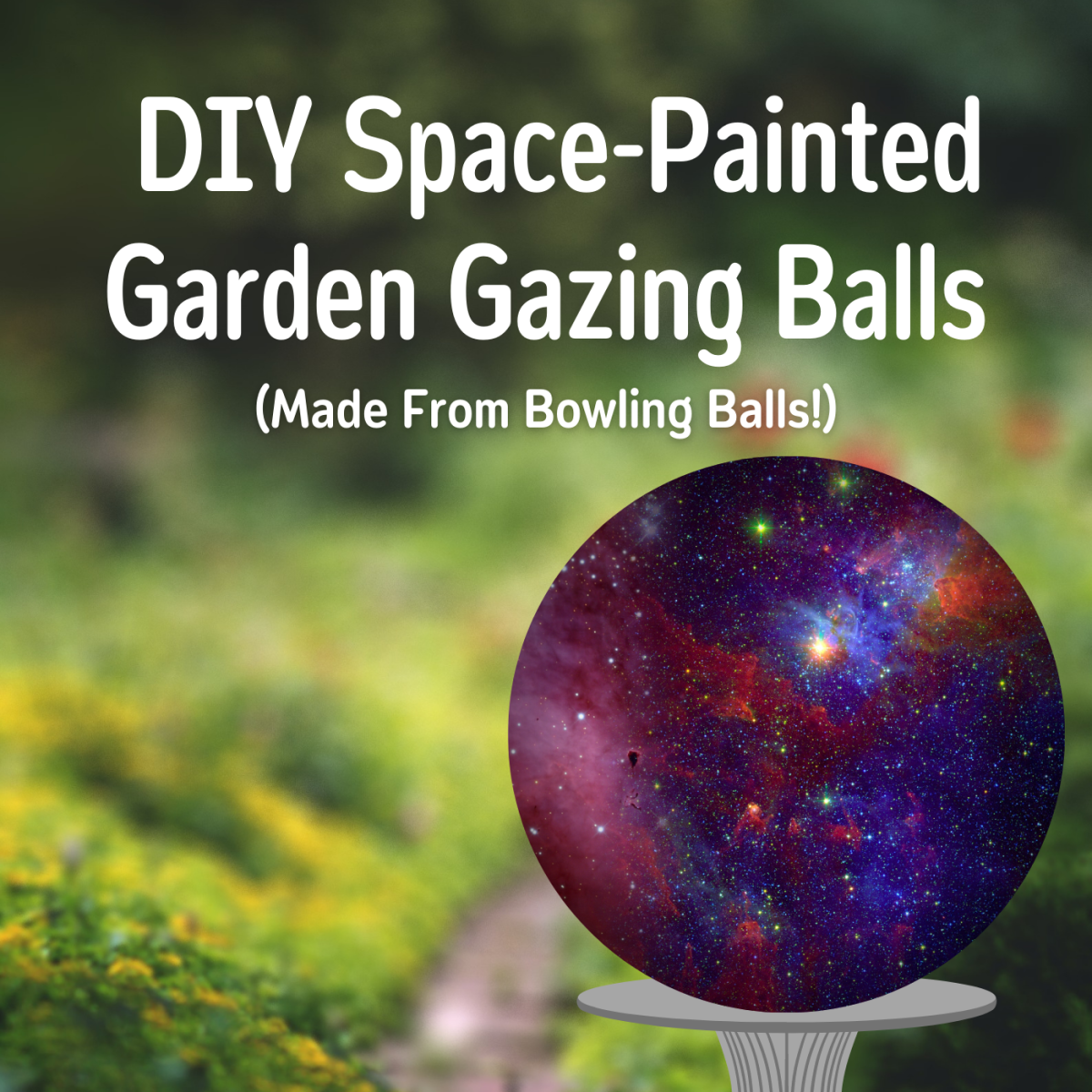 Learn how to use space-painting techniques to create gorgeous garden art from used bowling balls!