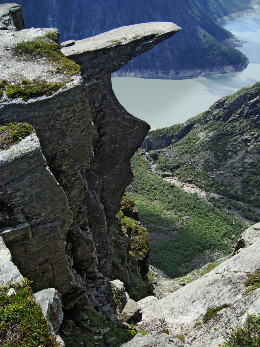 Troll's tongue, also known as Trolltunga, in Norway.