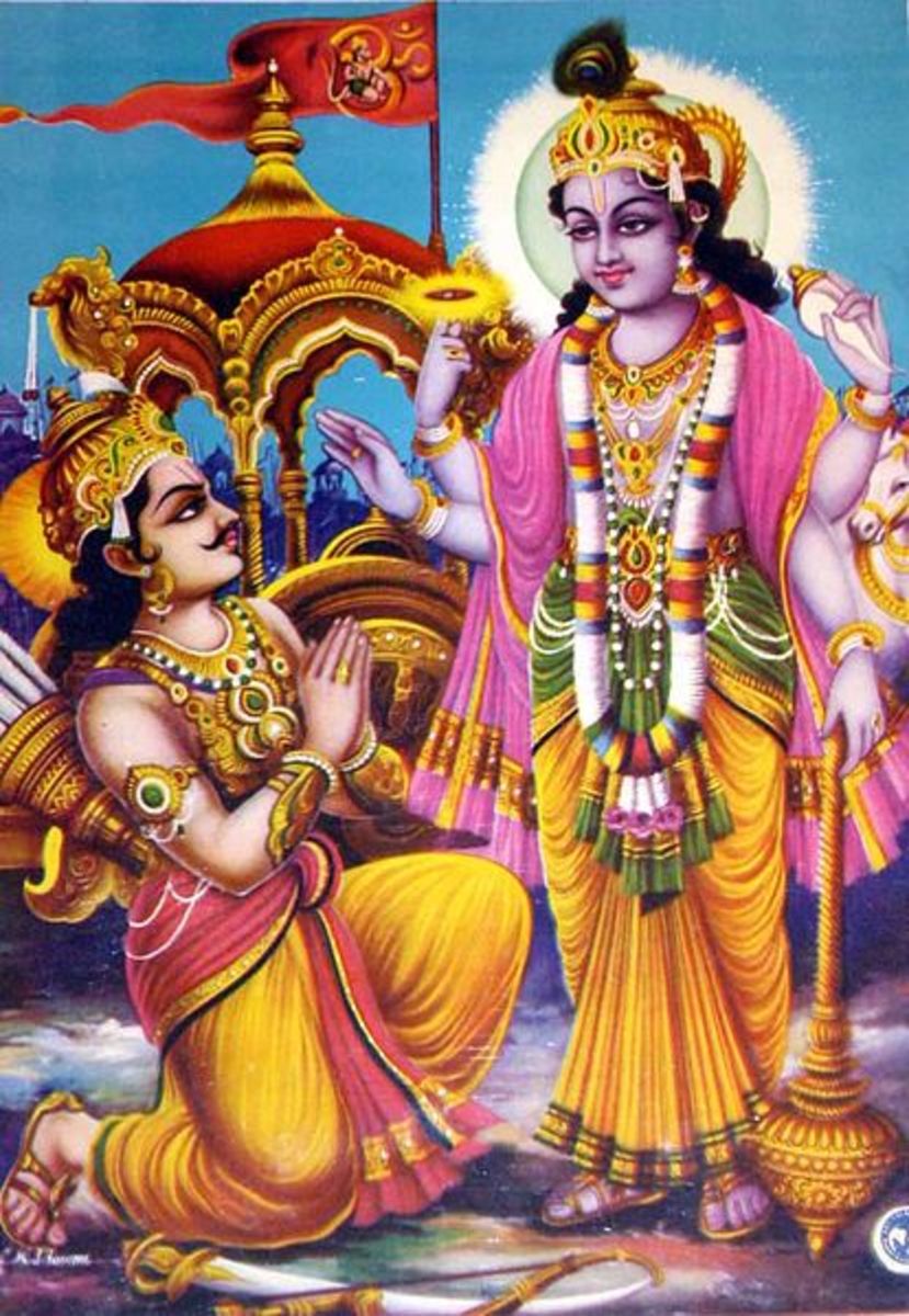 Arjuna and Lord Krishna