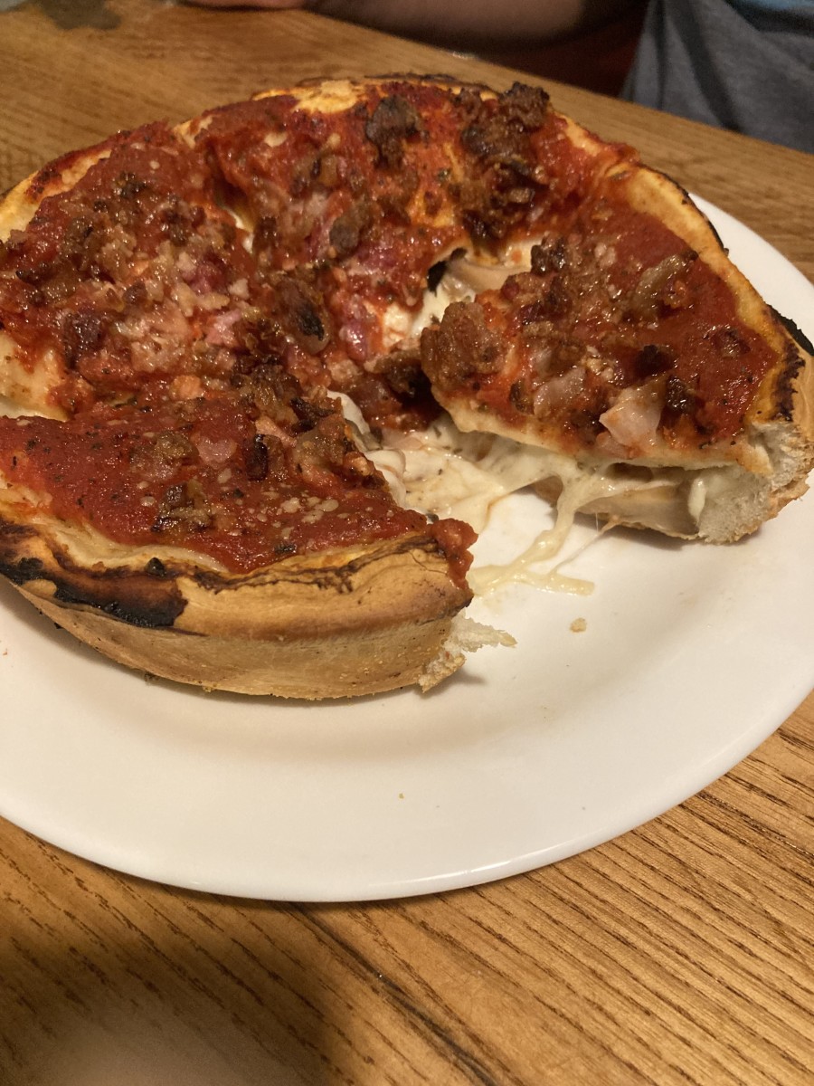 Deep-dish pizza