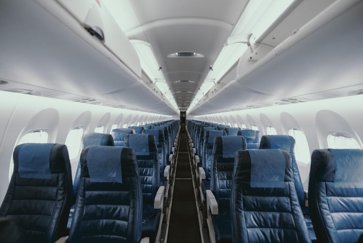 Planes with two-seat configurations often have more space. 