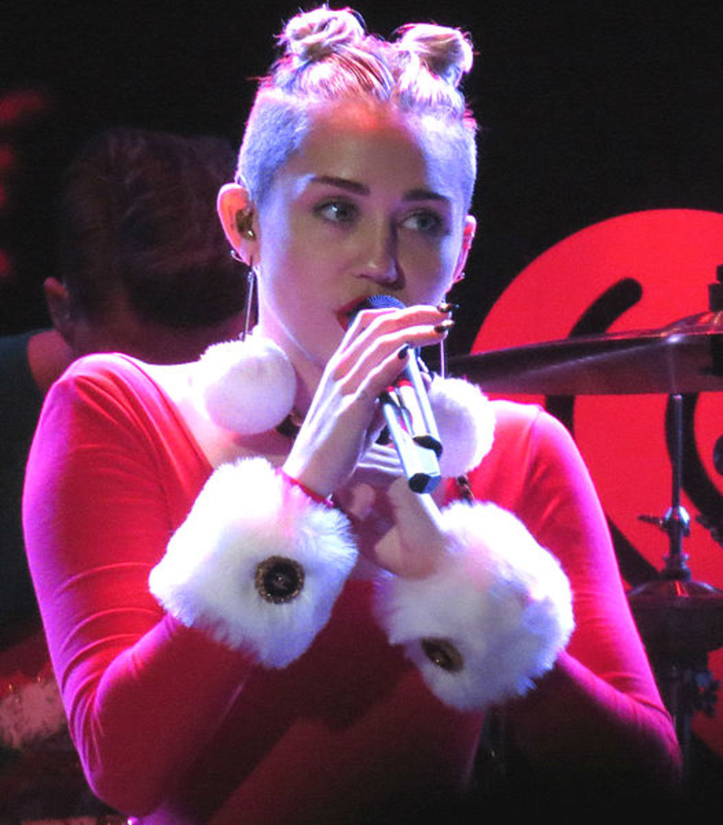 Miley Cyrus performing on December 18th, 2013. 