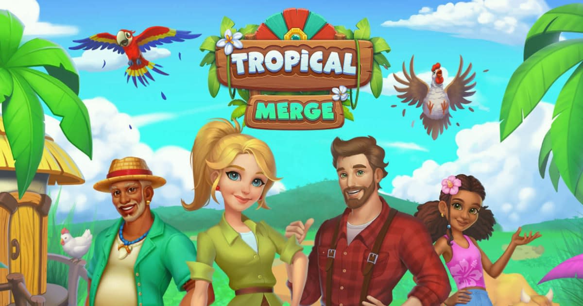 Merge a tropical paradise in Tropical Merge!